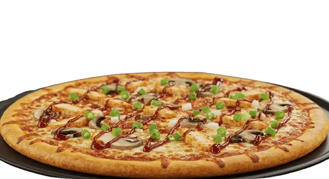 debonairs bbq chicken and mushroom pizza flavor