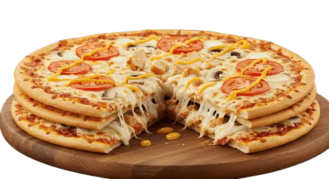 debonairs specialty triple decker creamy chciken pizza flavor