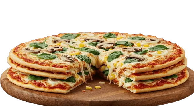 debonairs specialty triple decker veggie pizza flavor
