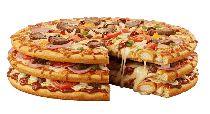 debonairs specialty cram decker meaty pizza flavor