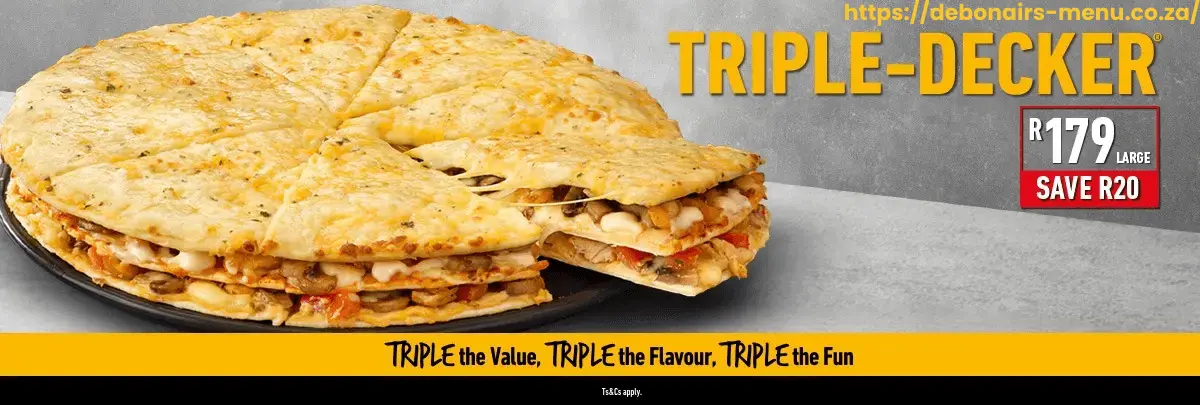 debonairs pizza specials in 2025 triple decker deal